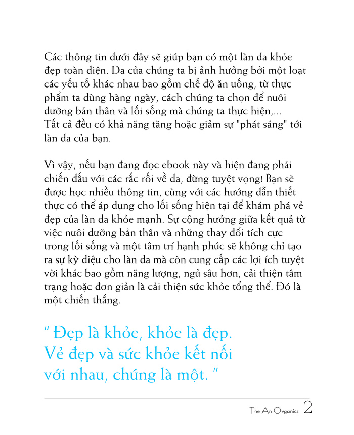 Chương 1 3 Ebook chăm sóc da của The An Organics, Chương 1