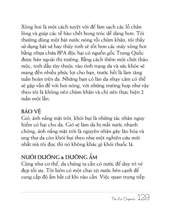 Ebook chăm sóc da toàn diện của The An Organics, Chương 10