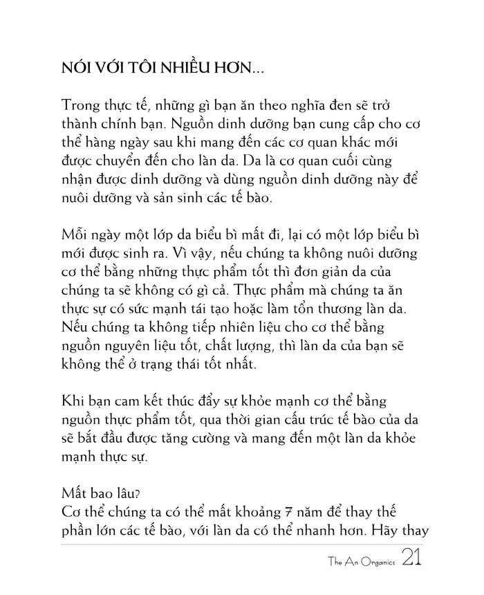 Ebook chăm sóc da toàn diện của The An Organics, Chương 2