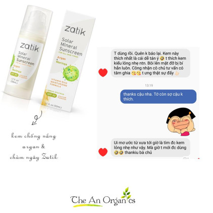 Review kem chống nắng Zatik Naturals