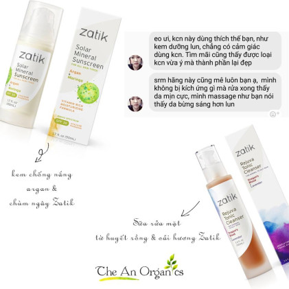 Review kem chống nắng Zatik Naturals