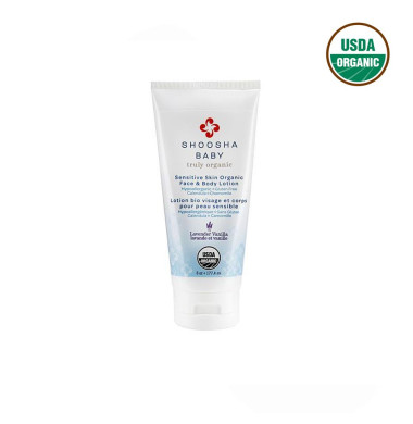 Dưỡng da mặt & cơ thể hữu cơ cho bé Shoosha hương oải hương & vanilla