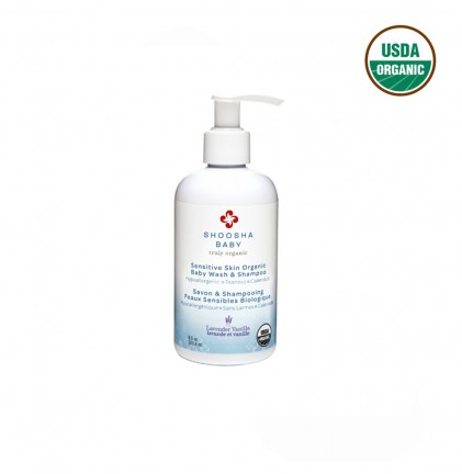 Sữa tắm gội cho bé hữu cơ Shoosha hương oải hương & vanilla