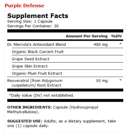 Bổ sung chất chống oxy hóa Resveratrol từ hạt nho Purple Defense Dr Mercola - Ảnh 2