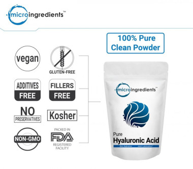 Bột Hyaluronic Acid tinh khiết Micro Ingredients cho sức khỏe của da & khớp & mắt 6