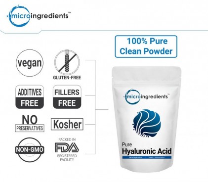 Bột Hyaluronic Acid tinh khiết Micro Ingredients cho sức khỏe của da & khớp & mắt - Ảnh 2