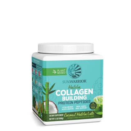 Bột bổ sung collagen building protein peptides Sunwarrior - Latte Dừa Matcha