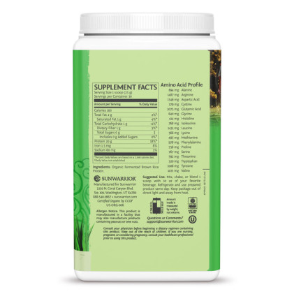 Bột protein thực vật hữu cơ Sunwarrior Classic Protein - Ảnh 4