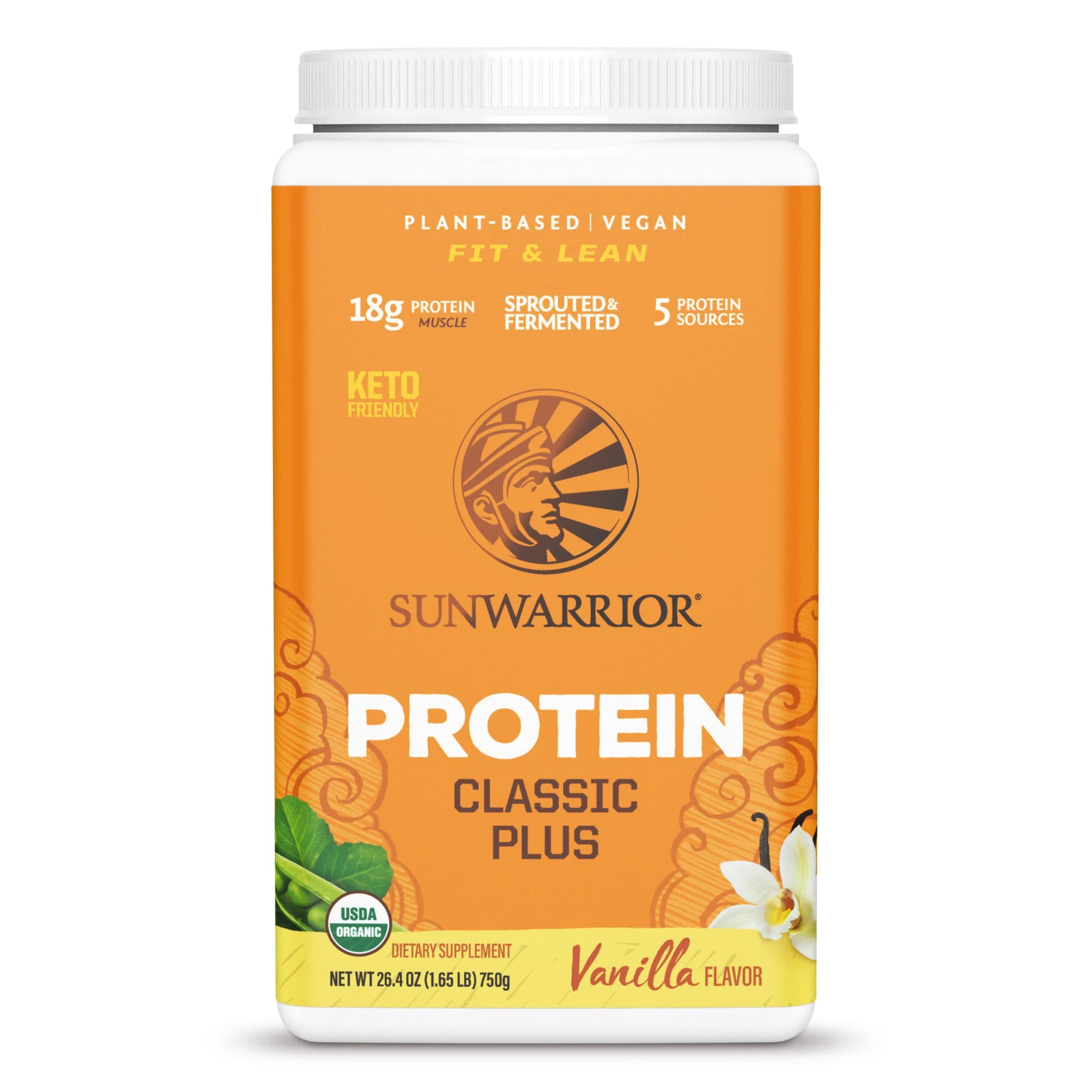 Bột protein thực vật hữu cơ Sunwarrior Classic Plus 5 Protein thực vật Classic Plus Sunwarrior vị Vani