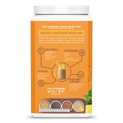 Bột protein thực vật hữu cơ Sunwarrior Classic Plus - Ảnh 4