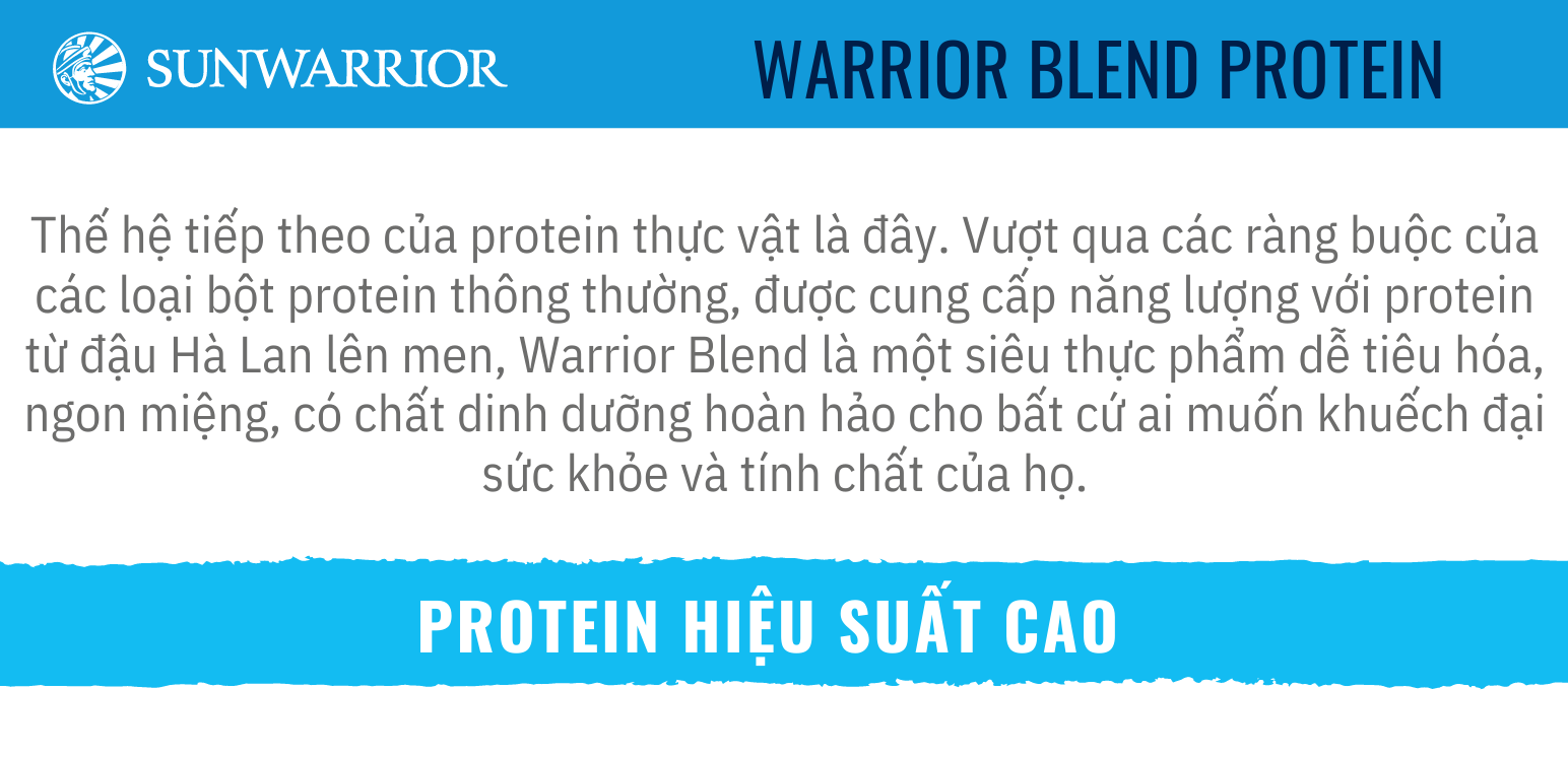 Bột protein thực vật hữu cơ Sunwarrior Warrior Blend 10