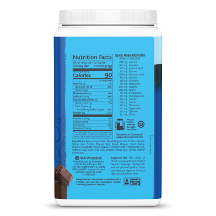 Bột protein thực vật hữu cơ Sunwarrior Warrior Blend - Ảnh 6