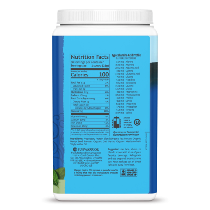 Bột protein thực vật hữu cơ Sunwarrior Warrior Blend - Ảnh 2