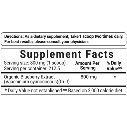 Bột việt quất hữu cơ Micro Ingredients Organic Blueberry 50:1 Concentrate Powder - Ảnh 2