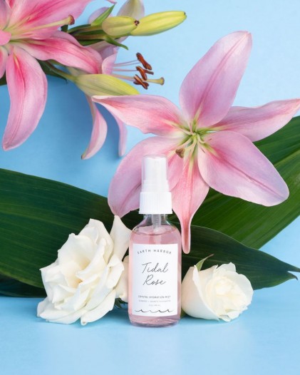 Toner từ hoa hồng và đá thạch anh Earth Harbor TIDAL ROSE Crystal Hydration - Ảnh 4