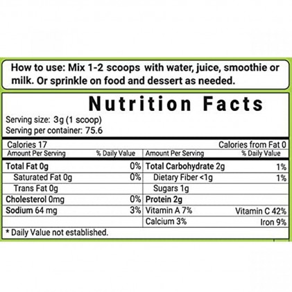 Bột cỏ lúa mì hữu cơ Micro Ingredients Organic Wheatgrass Powder 227g - Ảnh 3