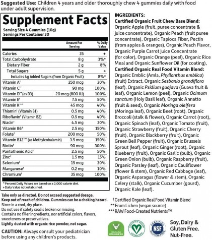 Vitamin hữu cơ dạng kẹo nhai cho bé Mykind Organics Kids Multi Gummies - Ảnh 2