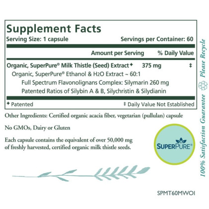 Viên uống cây kế sữa Pure Synergy SUPERPURE® MILK THISTLE EXTRACT - Ảnh 4