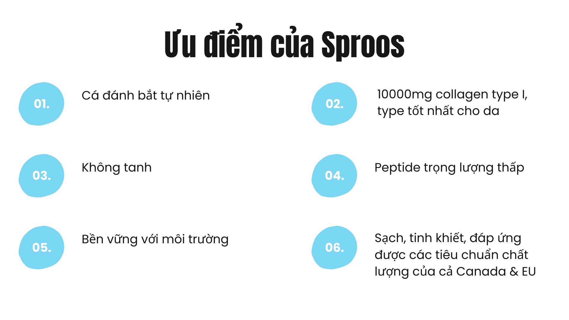 Bột collagen peptide thủy phân từ cá Sproos Marine Collagen 34