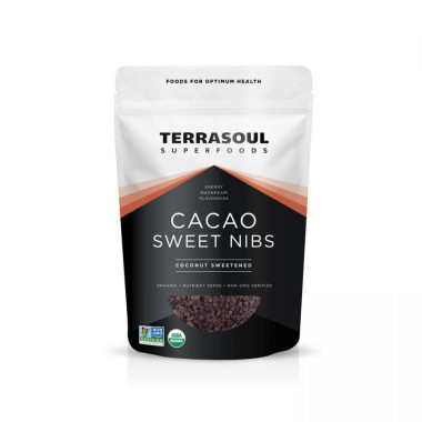 Cacao ngòi hữu cơ phủ hoa mật dừa Terrasoul CaCao Sweet Nibs