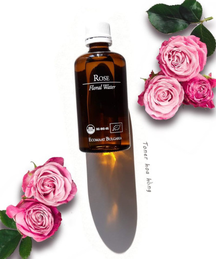 Toner hoa hồng hữu cơ Ecomaat Rose Damascena floral water - Ảnh 3