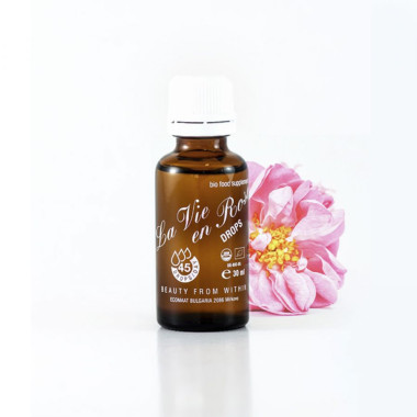 Nước uống hoa hồng hữu cơ La Vie en Rose Drops Ecomaat
