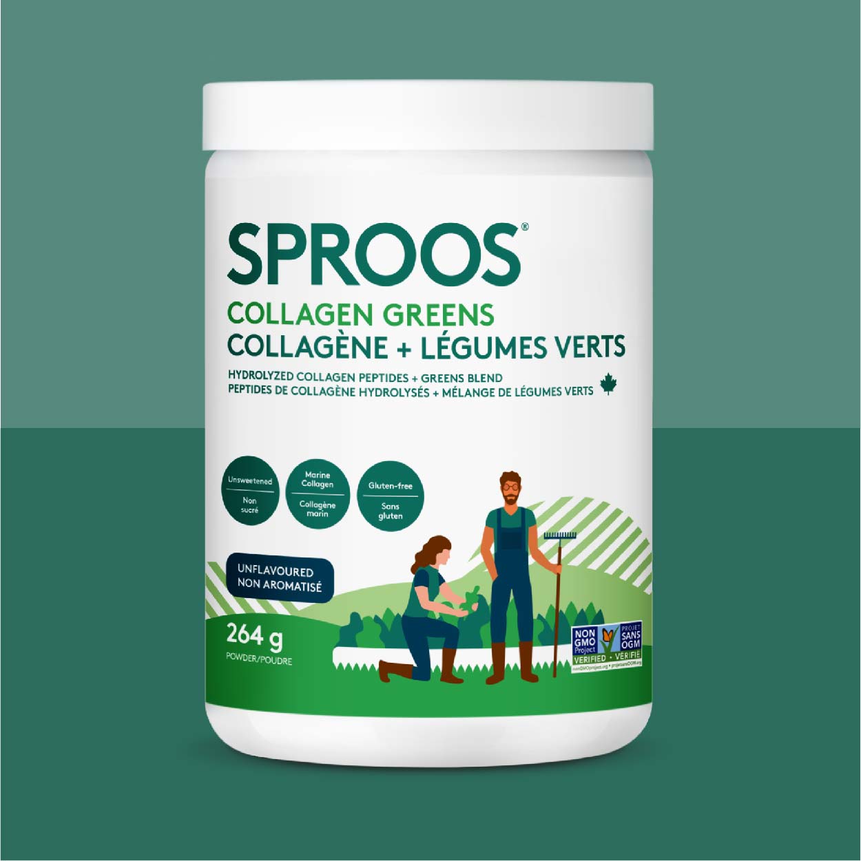 Collagen thủy phân từ cá kết hợp rau xanh Sproos