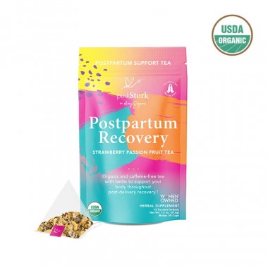 Trà phục hồi cơ thể sau sinh hữu cơ Pink Stork Postpartum Recovery Tea (30 cốc)