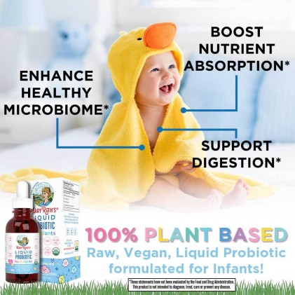 Dung dịch lợi khuẩn hữu cơ cho bé sơ sinh 6-12 tháng Mary Ruth's Liquid Probiotic for Infants - Ảnh 3