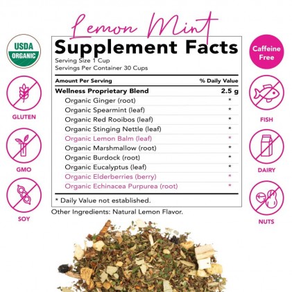 Trà tăng cường miễn dịch & sức khỏe tổng quan hữu cơ Pink Stork Wellness Tea (30 cốc) - Ảnh 3