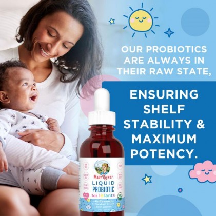Dung dịch lợi khuẩn hữu cơ cho bé sơ sinh 6-12 tháng Mary Ruth's Liquid Probiotic for Infants - Ảnh 5