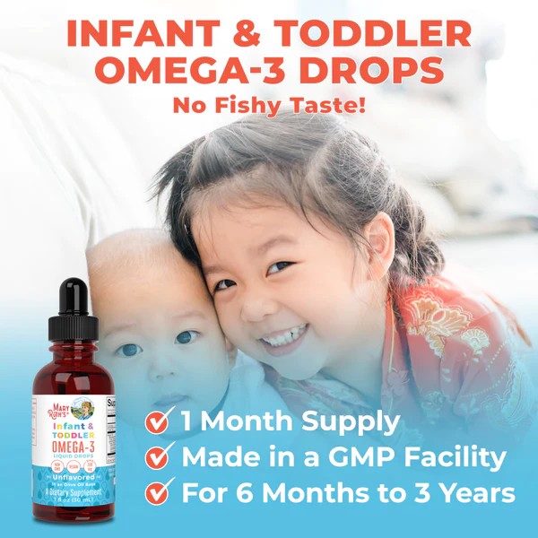 Omega 3 thuần chay từ tảo cho bé sơ sinh & trẻ em Mary Ruth's Infant & Toddler Omega-3 Liquid Drops 4 Omega 3 thuần chay từ tảo cho bé sơ sinh & trẻ em Mary Ruth's Infant & Toddler Omega-3 Liquid Drops - Ảnh 4