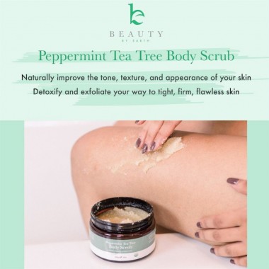 Tẩy da chết cơ thể bạc hà trà xanh hữu cơ Beauty By Earth Pepper Tea Tree Body Scrub 2