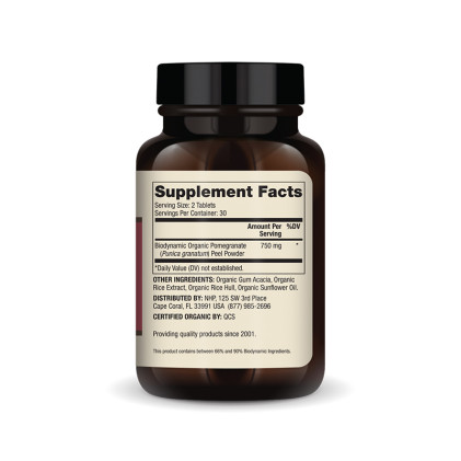 Viên uống vỏ quả lựu hữu cơ Dr Mercola Biodynamic® Organic Pomegranate Peel - Ảnh 2