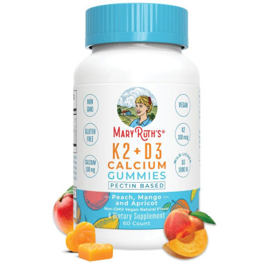 Viên kẹo nhai bổ sung vitamin D3, K2 và canxi Mary Ruth's