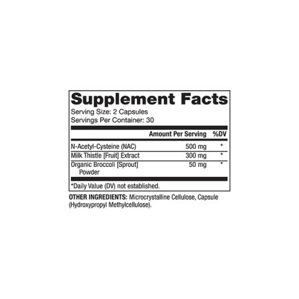 Viên uống bổ sung NAC & kế sữa & mầm bông cải xanh  Dr Mercola NAC with Milk Thistle - Ảnh 6
