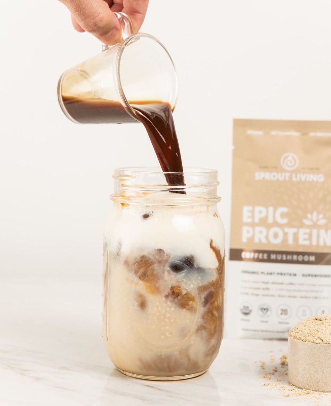 Protein thực vật & siêu thực phẩm Sprout Living Premium Superfood Protein, Complete Coffee 2