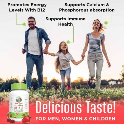 Vitamin D3-B12 Mary Ruth's dạng kẹo nhai, 60 viên vị dâu tây - Ảnh 3