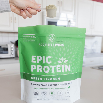 Protein thực vật & siêu thực phẩm Sprout Living, Epic Protein, Organic Plant Protein, Green Kingdom - Ảnh 4