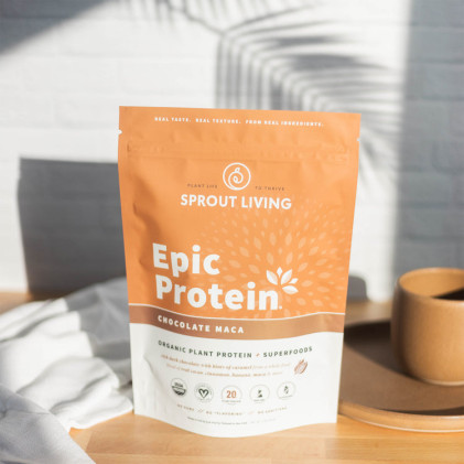 Protein thực vật & siêu thực phẩm Sprout Living, Epic Protein, Organic Plant Protein, Chocolate Maca - Ảnh 3