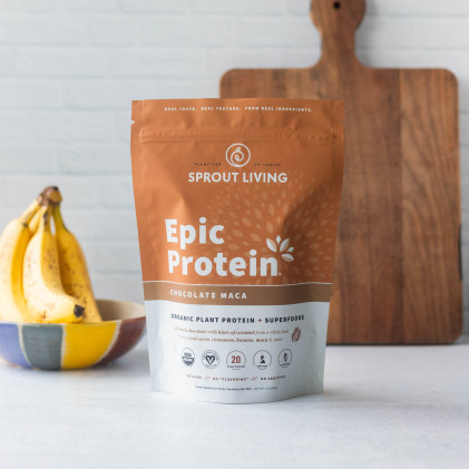 Protein thực vật & siêu thực phẩm Sprout Living, Epic Protein, Organic Plant Protein, Chocolate Maca - Ảnh 4