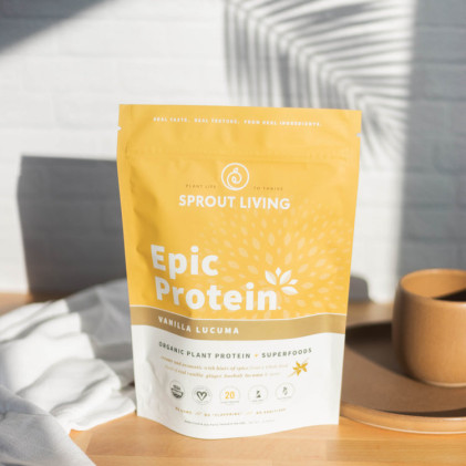 Protein thực vật & siêu thực phẩm Sprout Living, Epic Protein, Organic Plant Protein, Vanilla Lucuma - Ảnh 3