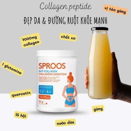 Collagen thủy phân tốt cho da & đường ruột Sproos Gut Collagen - Ảnh 2