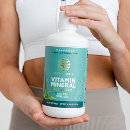 Dung dịch bổ sung vitamin & khoáng chất & nước ép trái cây Sunwarrior Vitamin Mineral Rush in Aloe Vera Superjuice - Ảnh 6