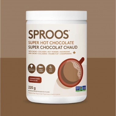 Thức uống healthy từ cacao, nấm, collagen thủy phân từ cá Sproos Super Hot Chocolate