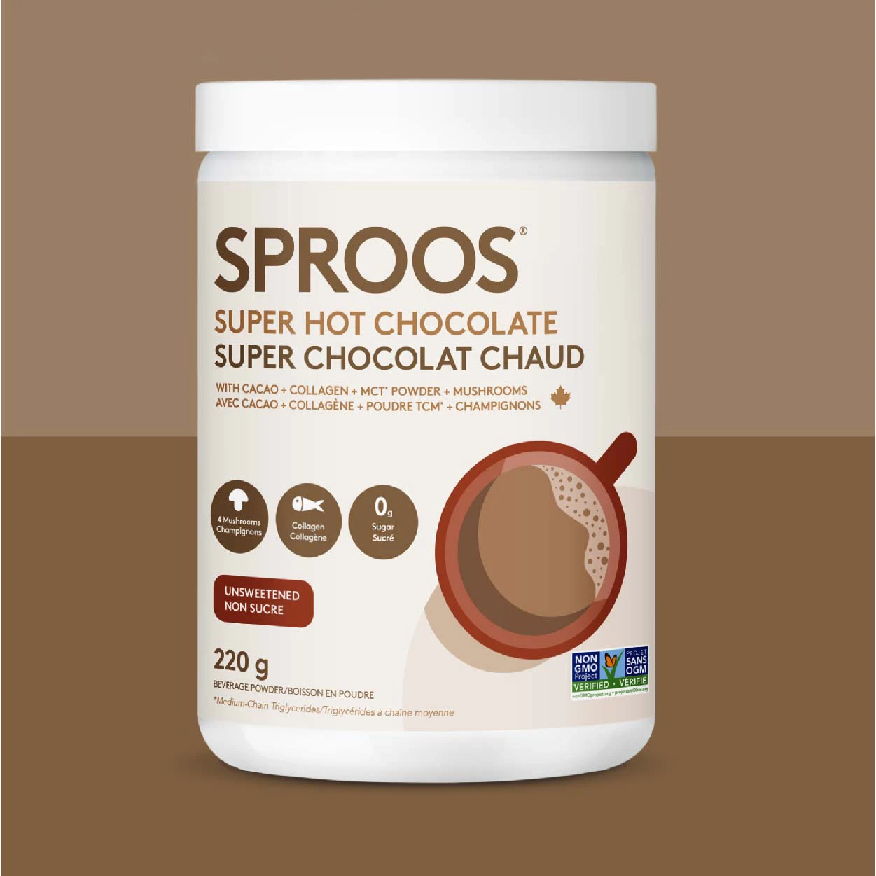 Thức uống healthy từ cacao, nấm, collagen thủy phân từ cá Sproos Super Hot Chocolate Thức uống healthy từ cacao, nấm, collagen thủy phân từ cá Sproos Super Hot Chocolate