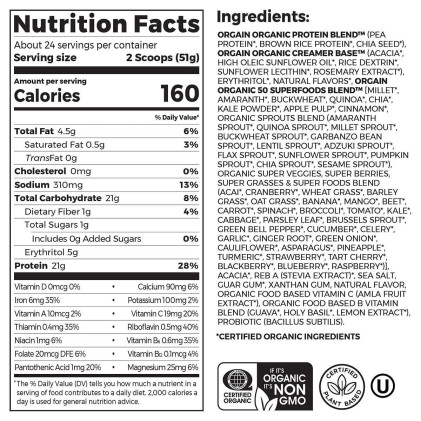 Bột protein thực vật hữu cơ & siêu thực phẩm Orgain Organic Protein & Superfoods Powder - Ảnh 5