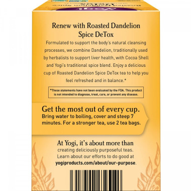 Trà giúp thải độc Yogi Roasted Dandelion Spice DeTox Tea 5