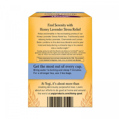 Trà làm giảm căng thẳng & cải thiện giấc ngủ Yogi Honey Lavender Stress Relief Tea 7