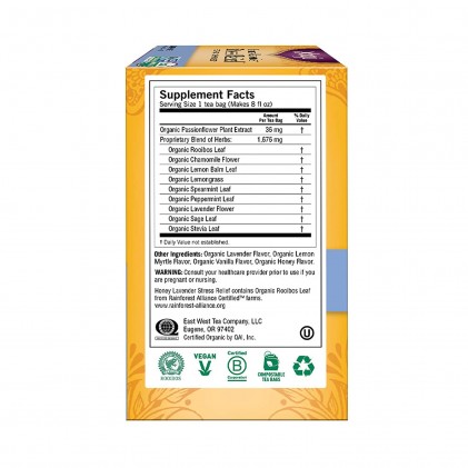 Trà làm giảm căng thẳng & cải thiện giấc ngủ Yogi Honey Lavender Stress Relief Tea - Ảnh 3